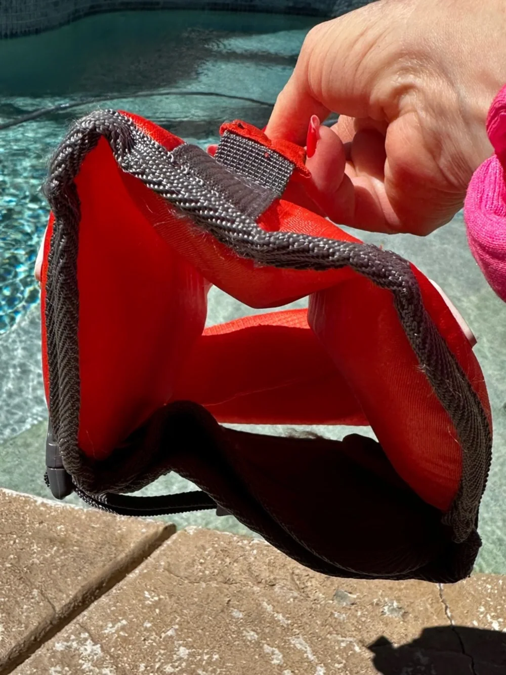 Outward Hound Orange and Gray Dog Life Jacket - Picture 6 of 12